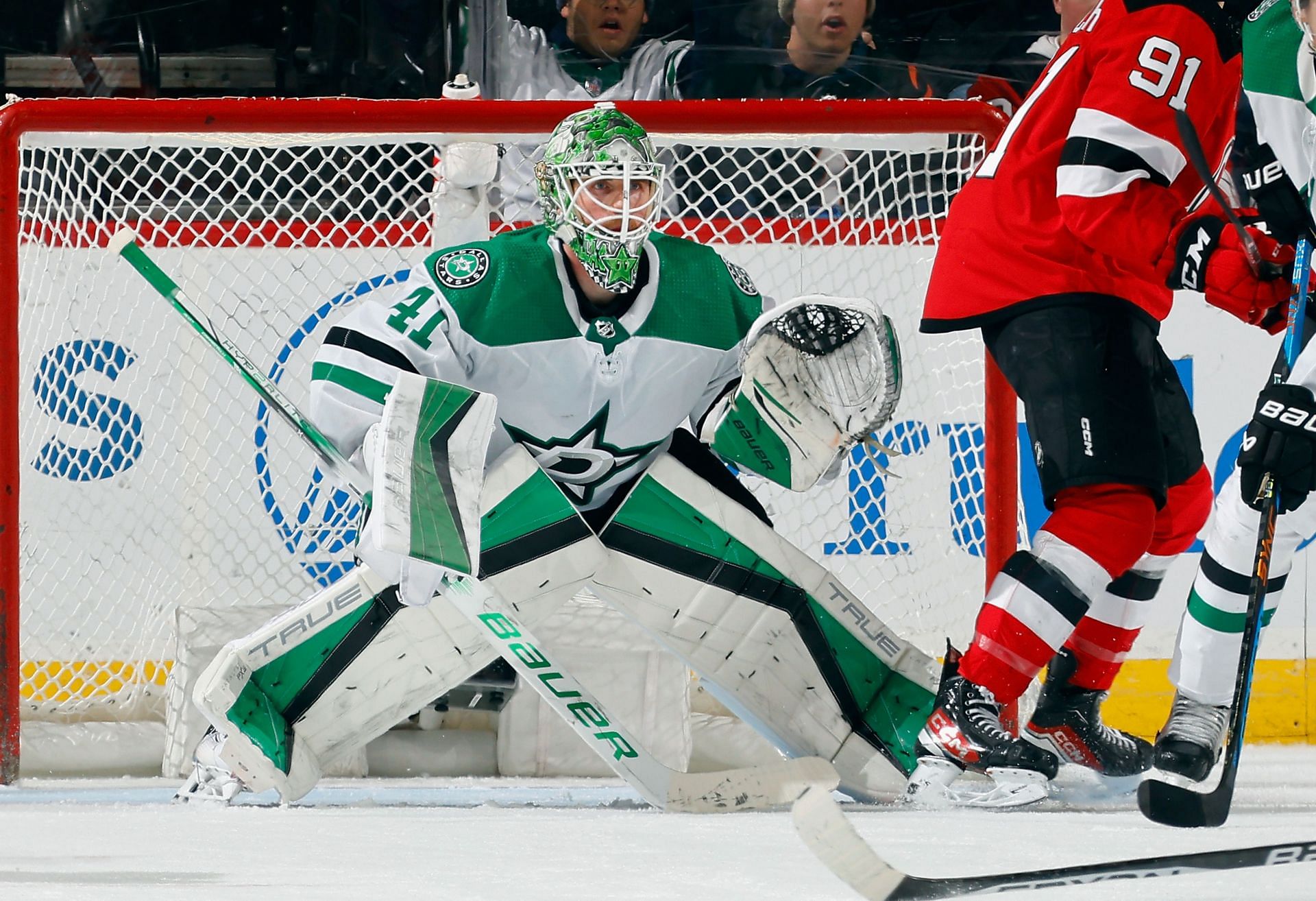 Scott Wedgewood of the NHL&#039;s Dallas Stars