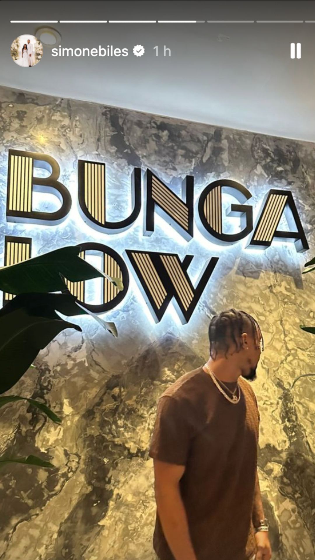 Biles's Instagram story (Image via Instagram)