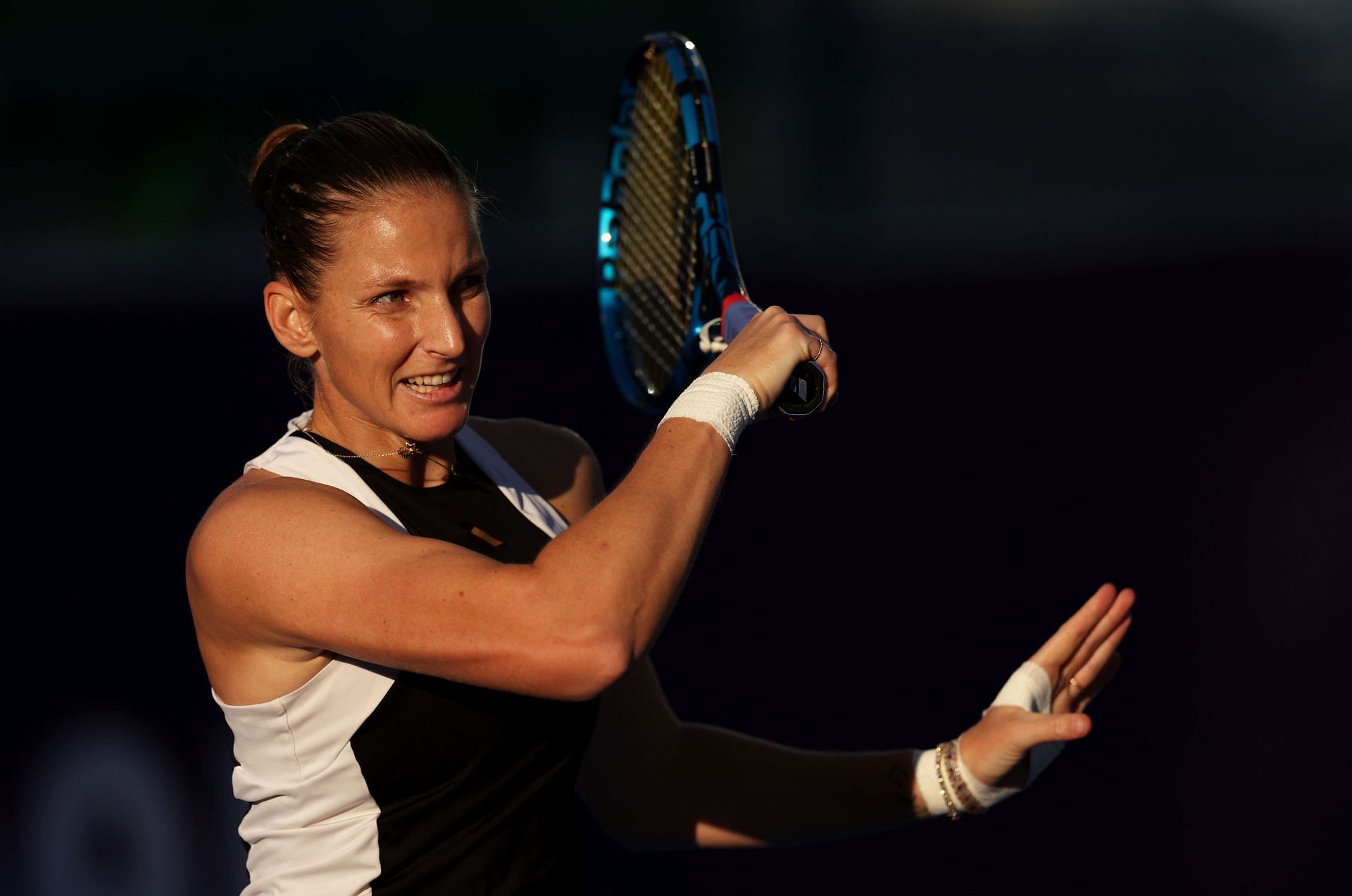Karolina Pliskova at the 2024 Qatar Open.
