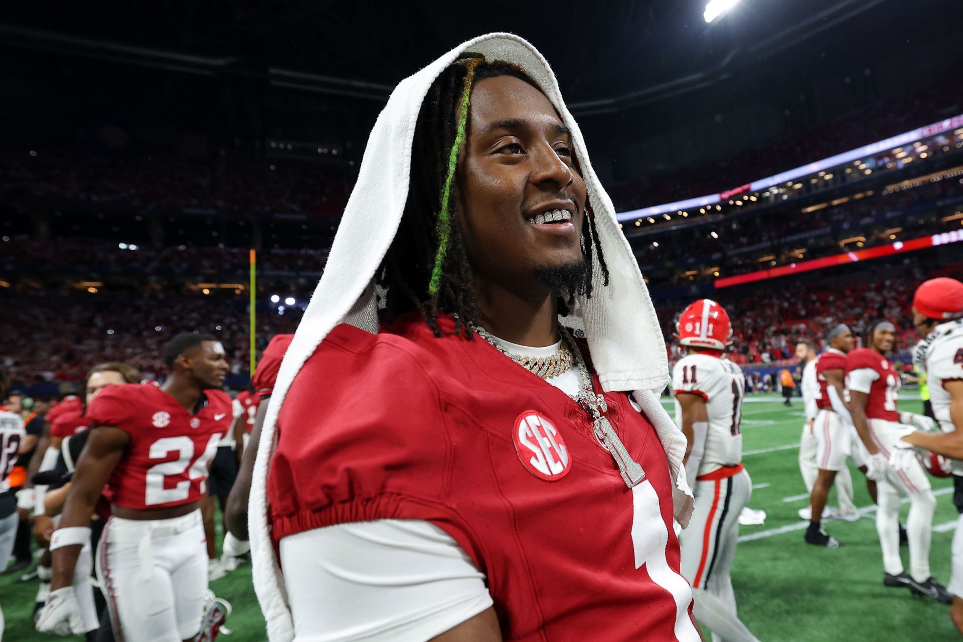 Kool-Aid McKinstry during 2023 SEC Championship - Georgia v Alabama