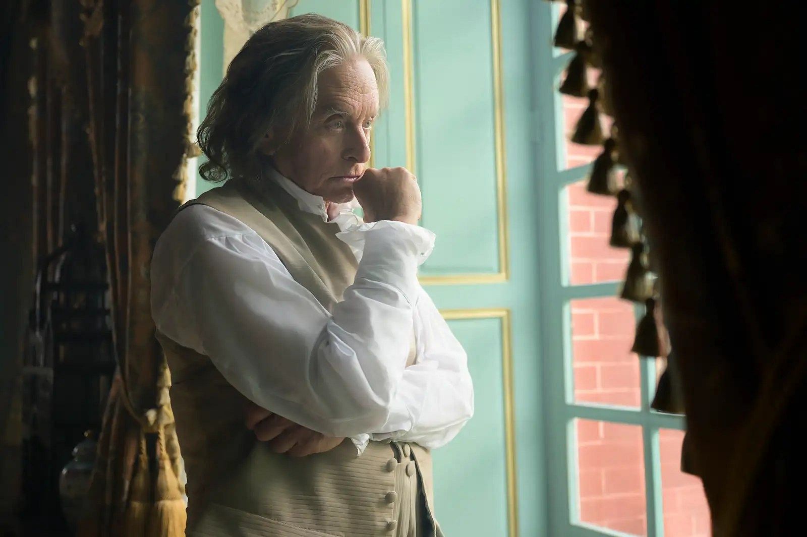 Michael Douglas will be seen in Franklin as Benjamin Franklin. (Image via Apple TV+)