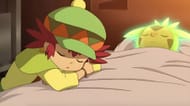 Mairin's Chespin falls into a coma in Mega Evolution Special IV (The Pokemon Company)