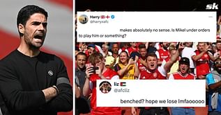“Makes absolutely no sense”, “Hope we lose” - Arsenal fans angered by Arteta decision to drop 29-year-old from starting line-up to face Newcastle