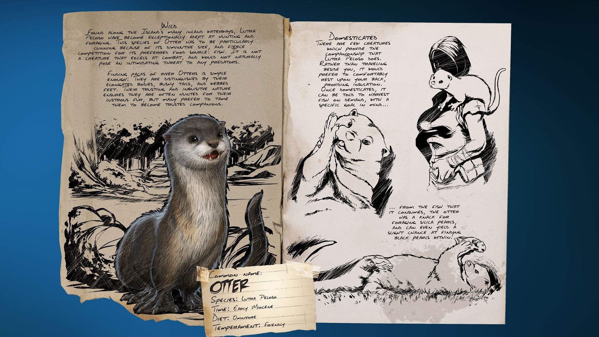 Otters can be used for fishing and farming pearls. (Image via Studio Wildcard)