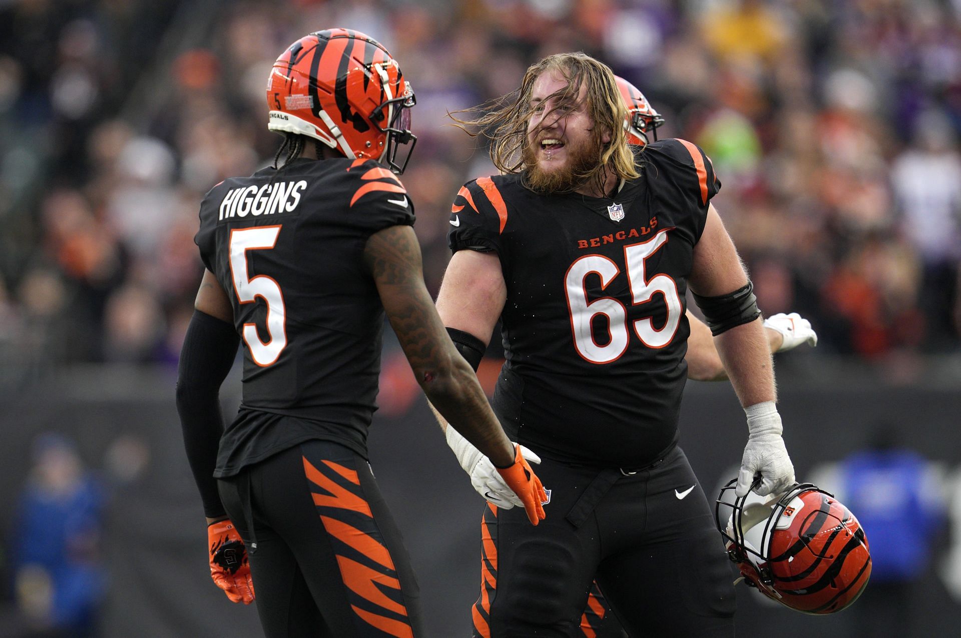 Tee Higgins during Minnesota Vikings v Cincinnati Bengals