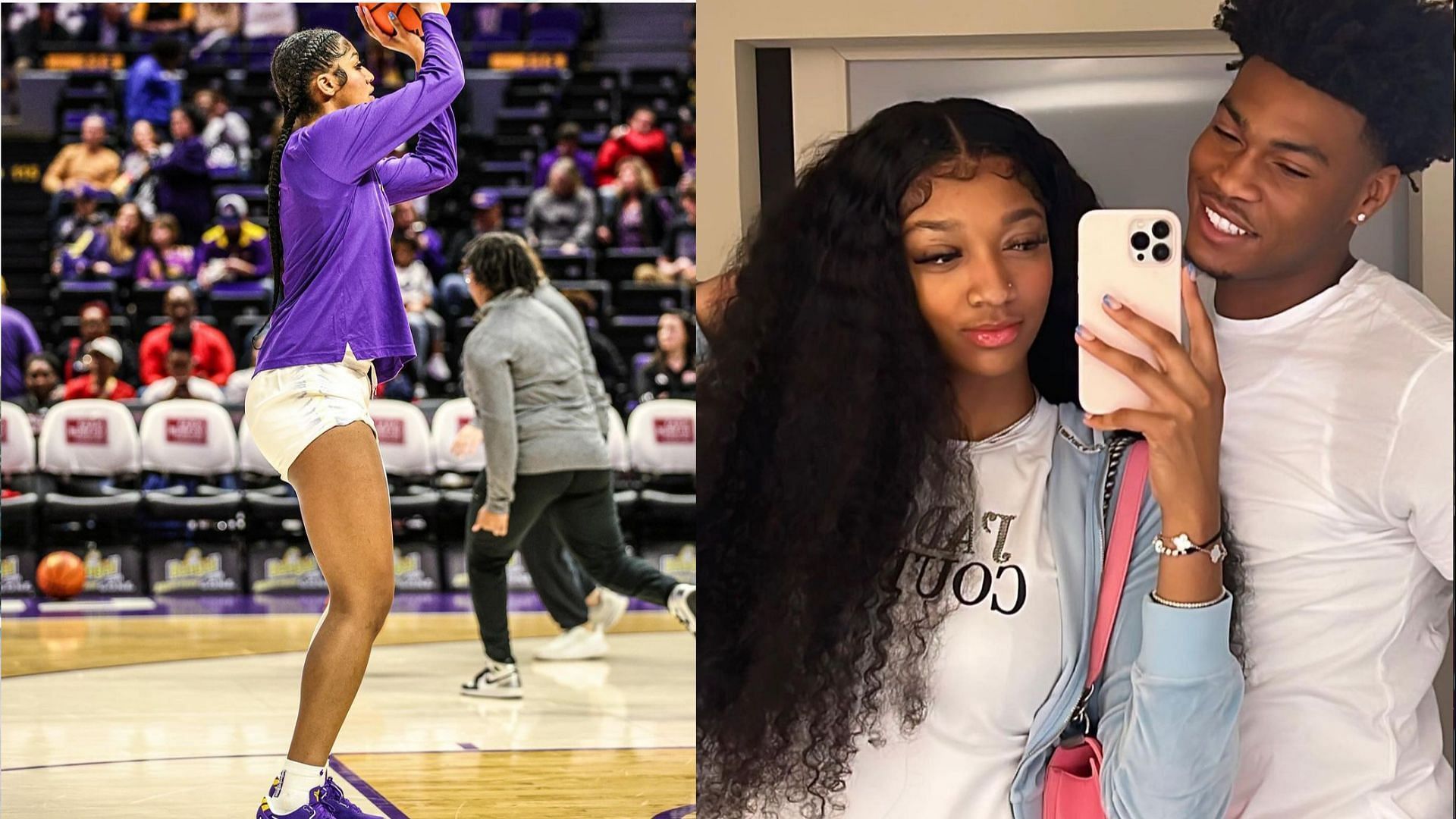 LSU Tigers basketball star Angel Reese and BF, Cam