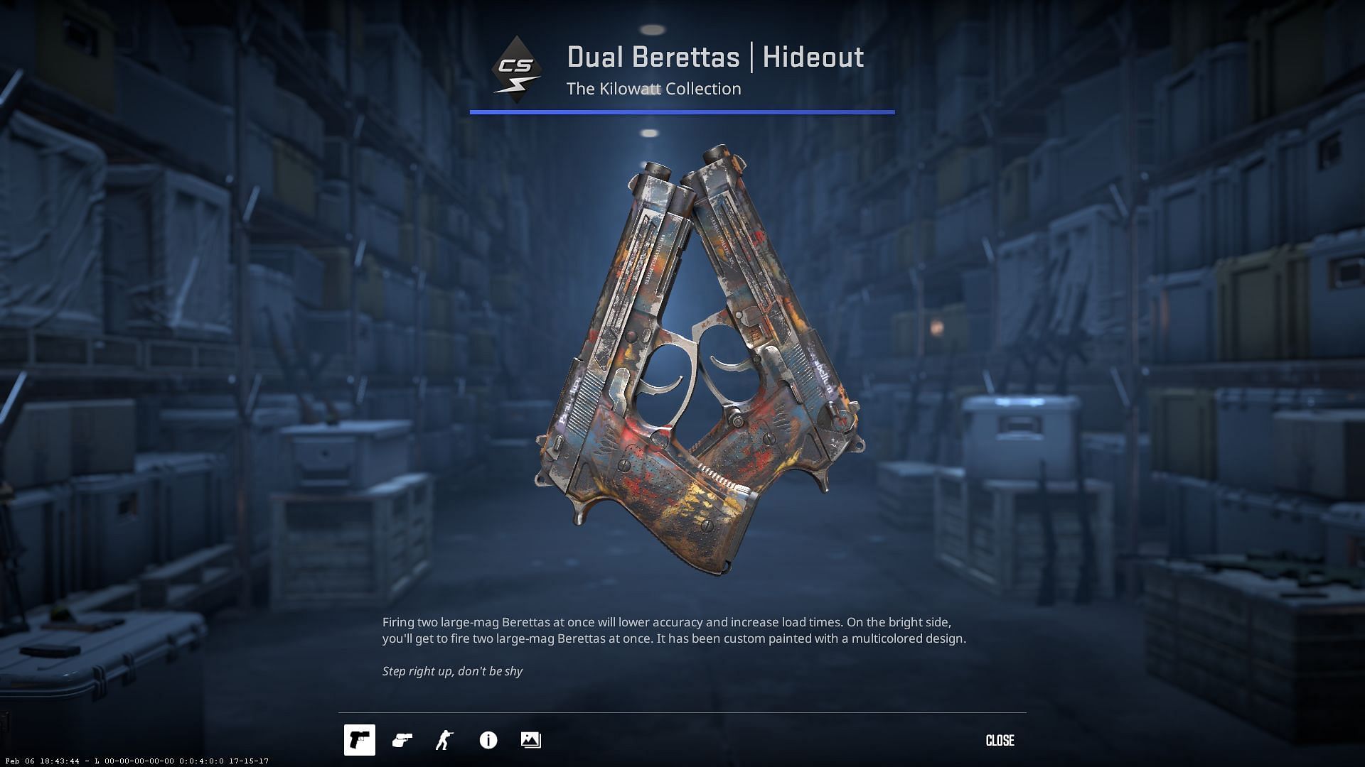 Dual Barettas Hideout (Image via Valve)