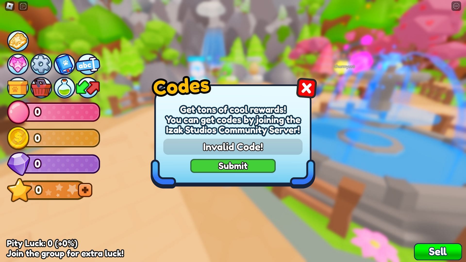 Troubleshooting codes for Bubble Gum Haven (Image via Roblox)