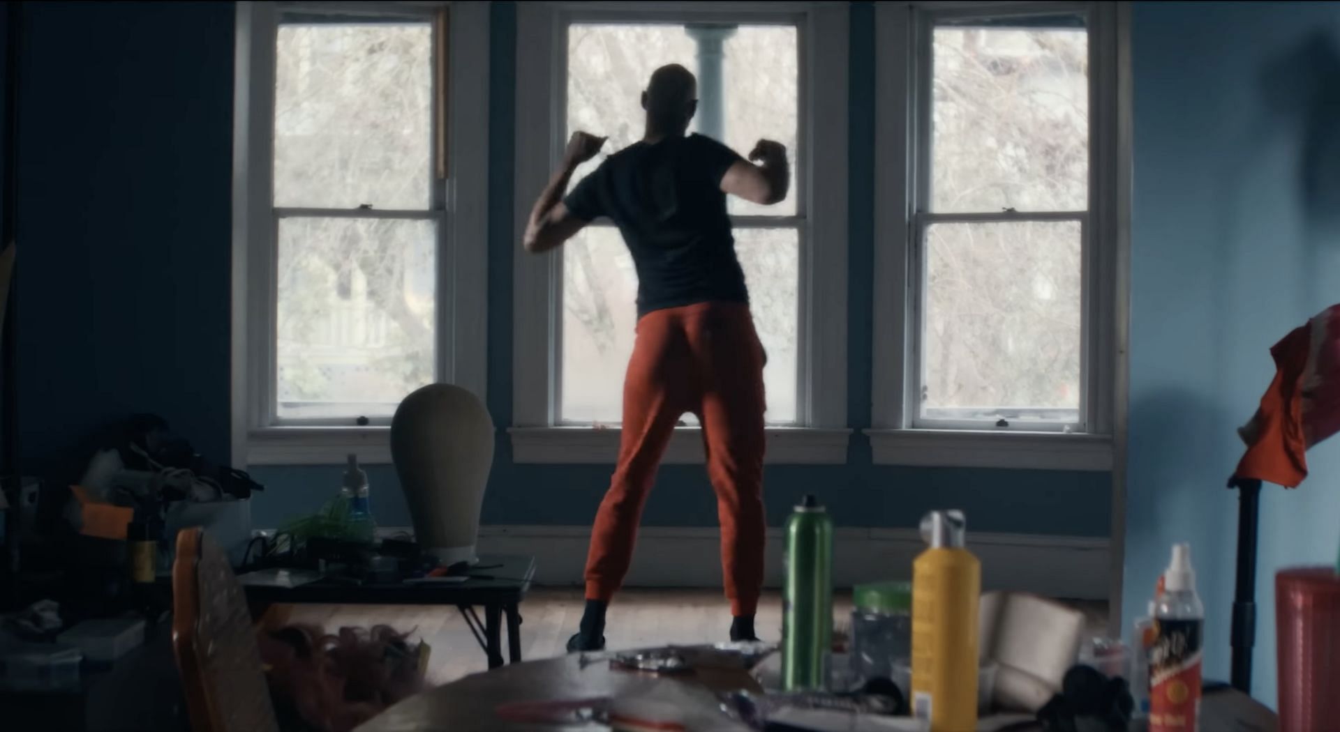 Screenshot of Tajh dancing while listening to &#039;Fear&#039; during their morning routine (Image via YouTube/@logic)