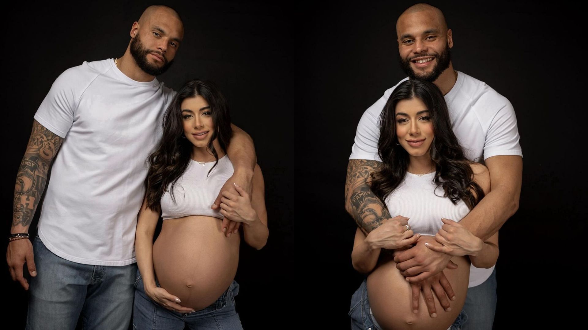 IN PHOTOS: Dak Prescott poses with Sarah Jane for wholesome pregnancy shoot as baby