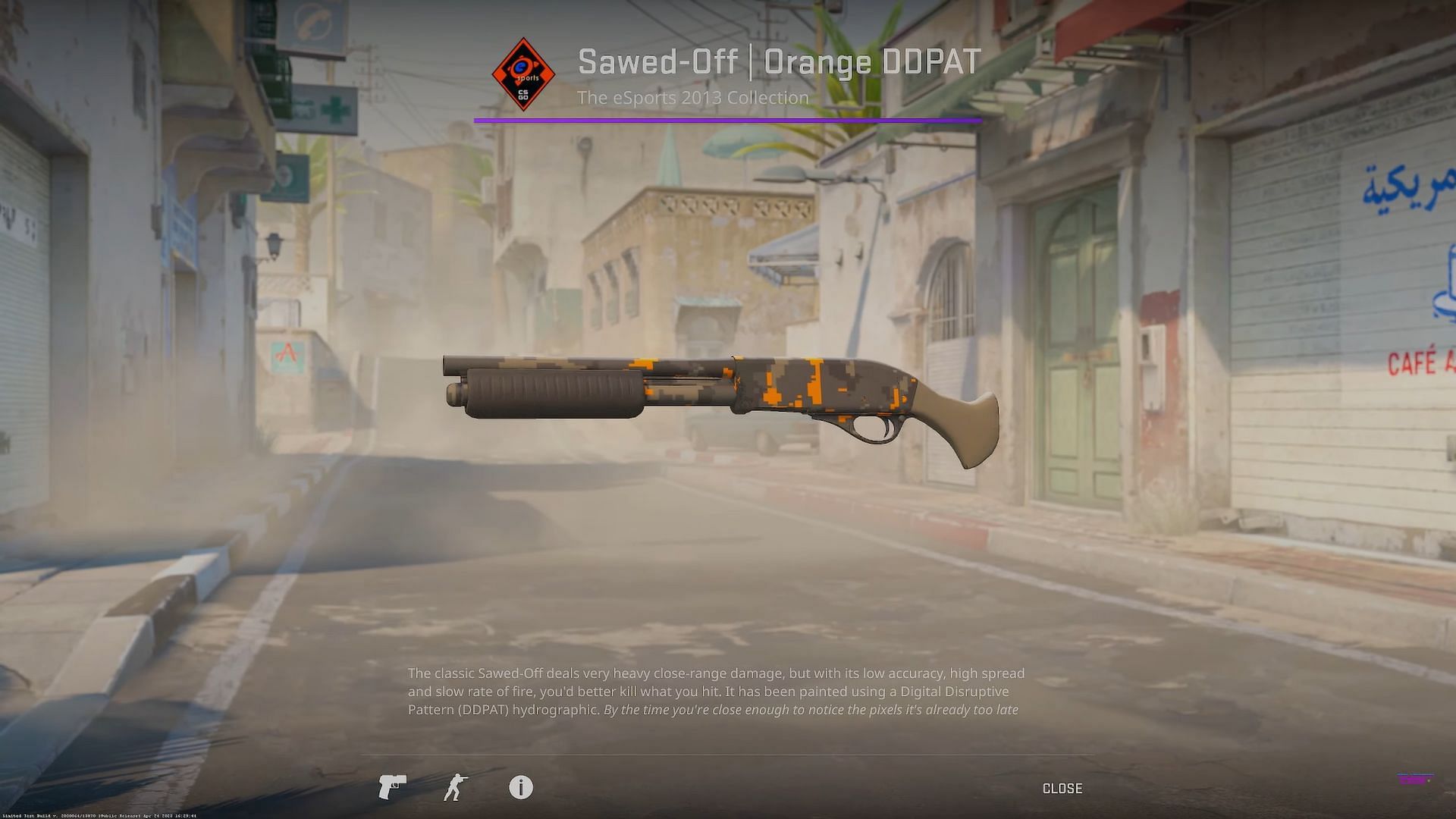 Sawed-Off Orange DDPAT (Image via Valve || YouTube/covernant)
