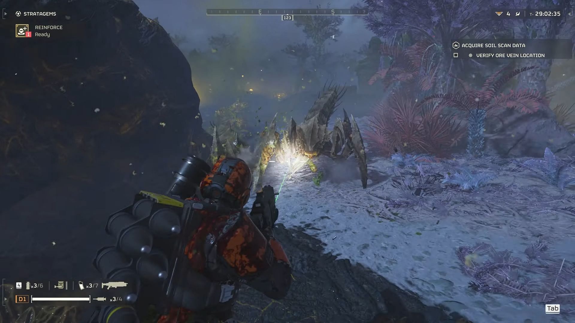 Always go for the limbs when fighting the Warrior Terminid enemy types in Helldivers 2 (Image via Arrowhead Game Studios || YouTube/DrybearGamers)