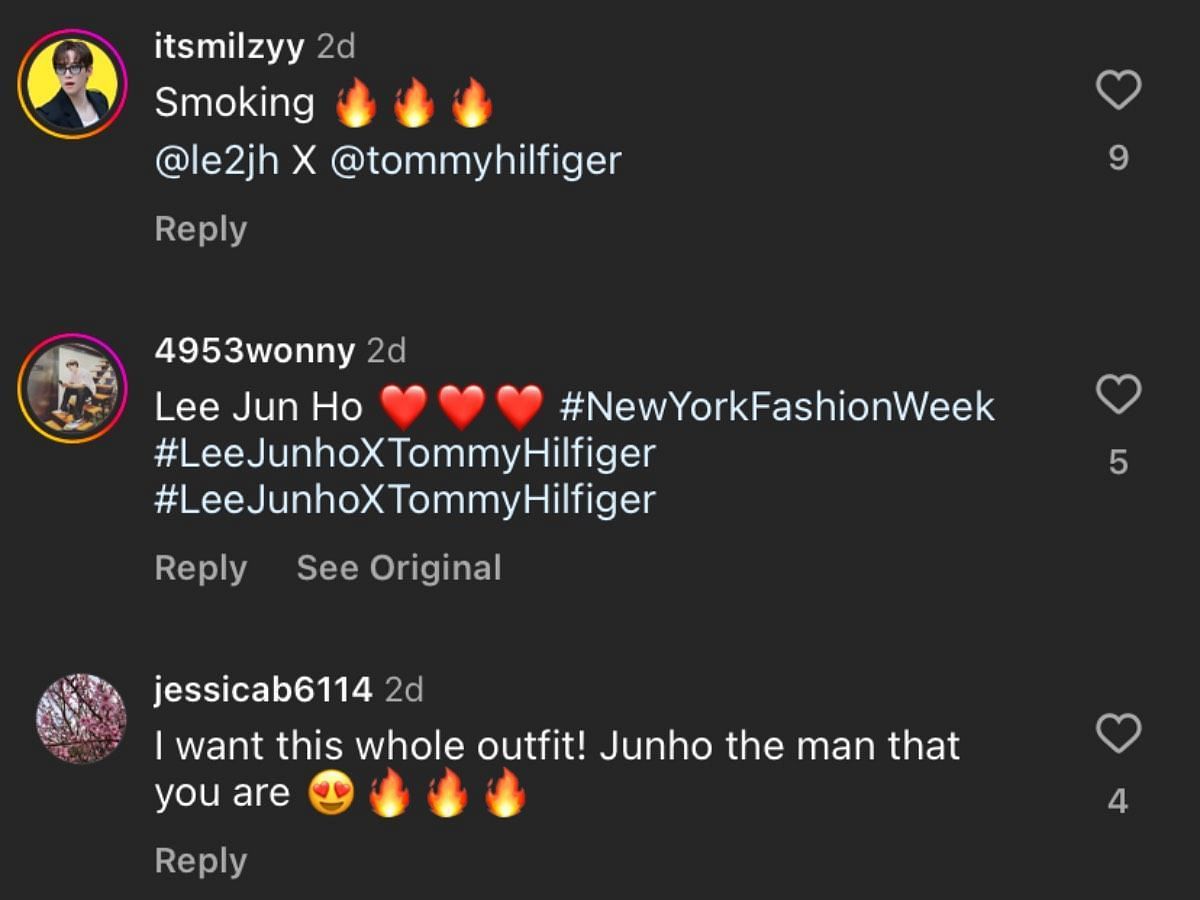 Jun-ho's fans swoon over his look for Tommy Hilfiger NYFW show (Image via Instagram/ @wkorea)