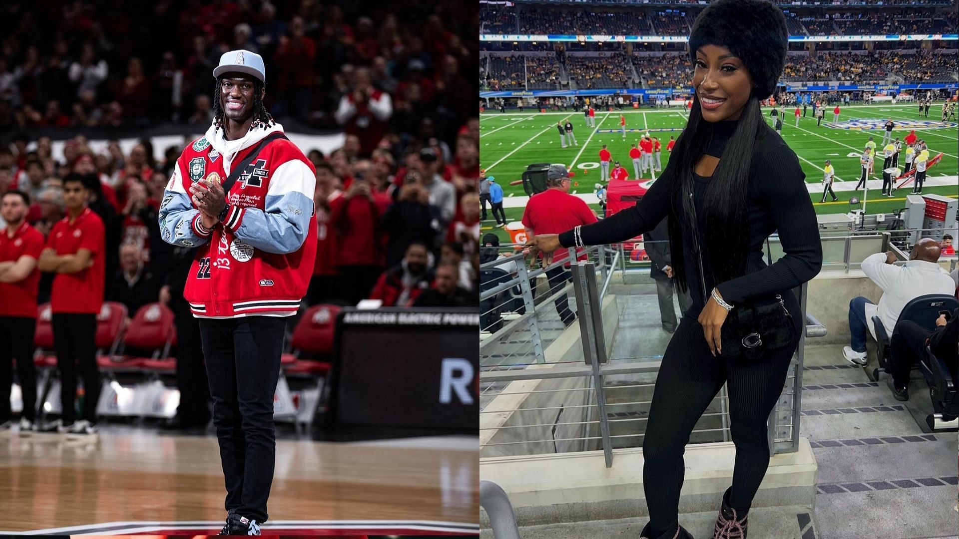 Former Ohio State WR, Marvin Harrison Jr and his GF, Charokee Gabrela 