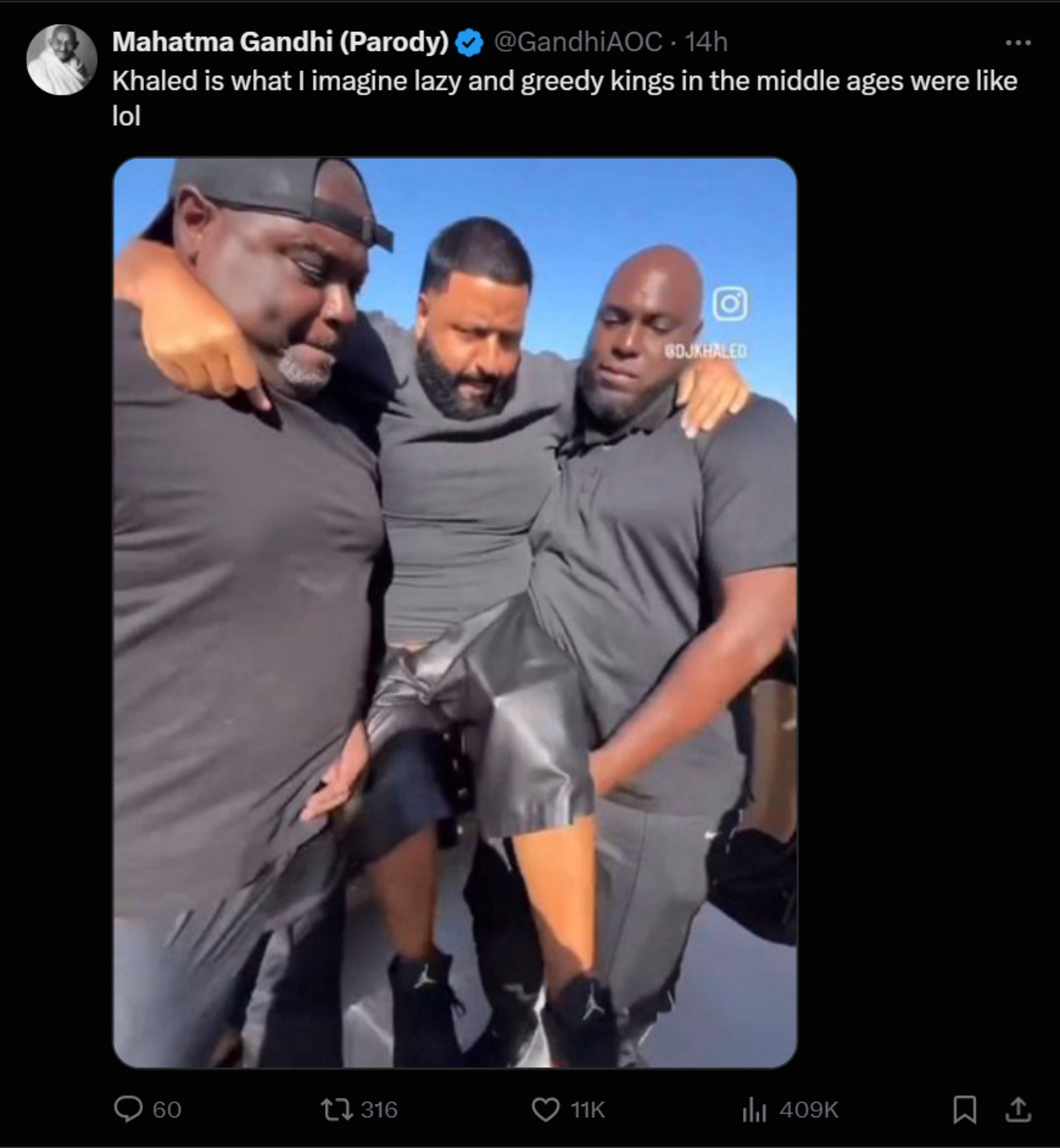 Social media users reacted to Khaled&#039;s video (Image via X)