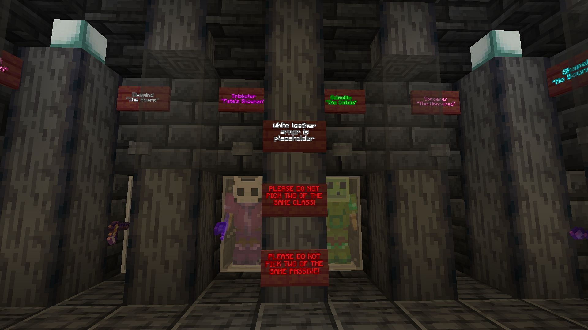 Some of Bloodshed&#039;s classes (Image via Mojang)