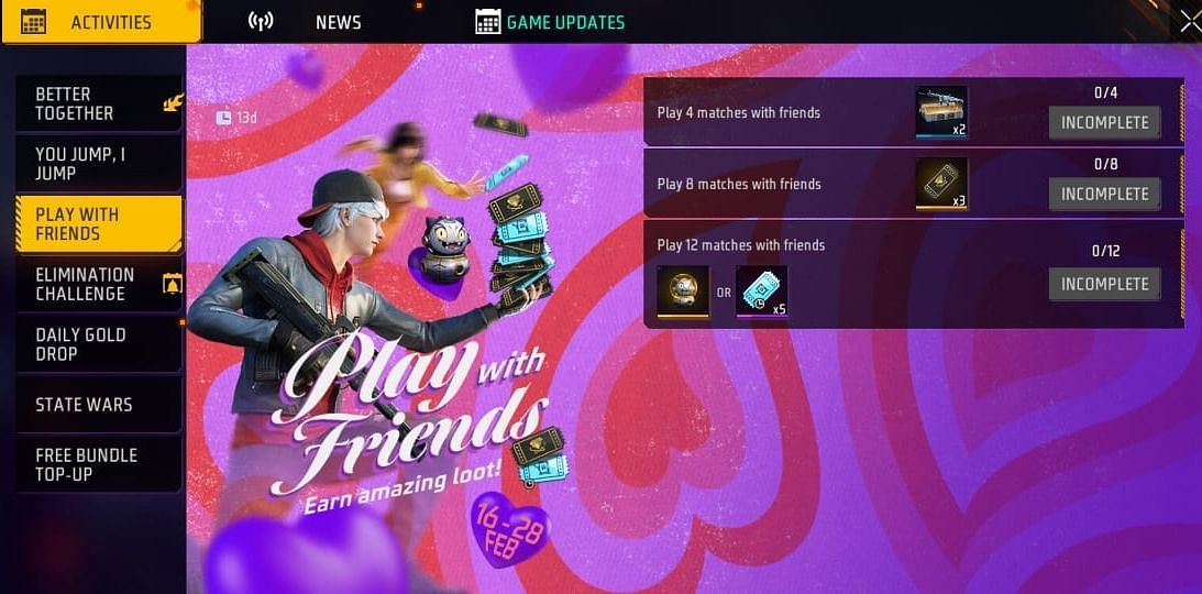 Play with Friends इवेंट (Image via Garena)