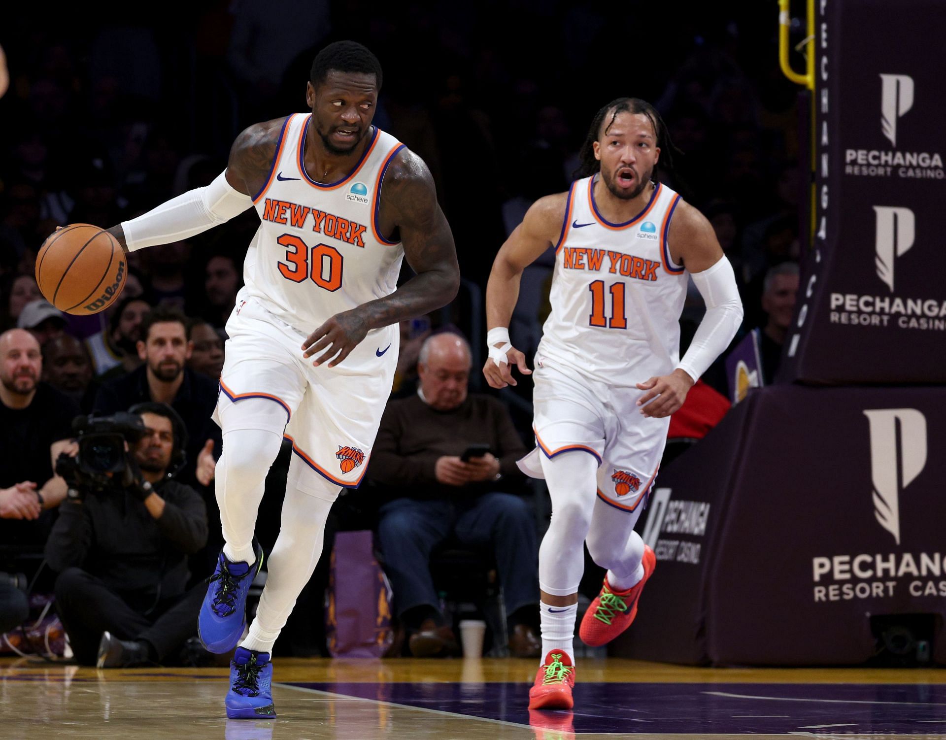 New York Knicks guard - Jalen Brunson and forward - Julius Randle