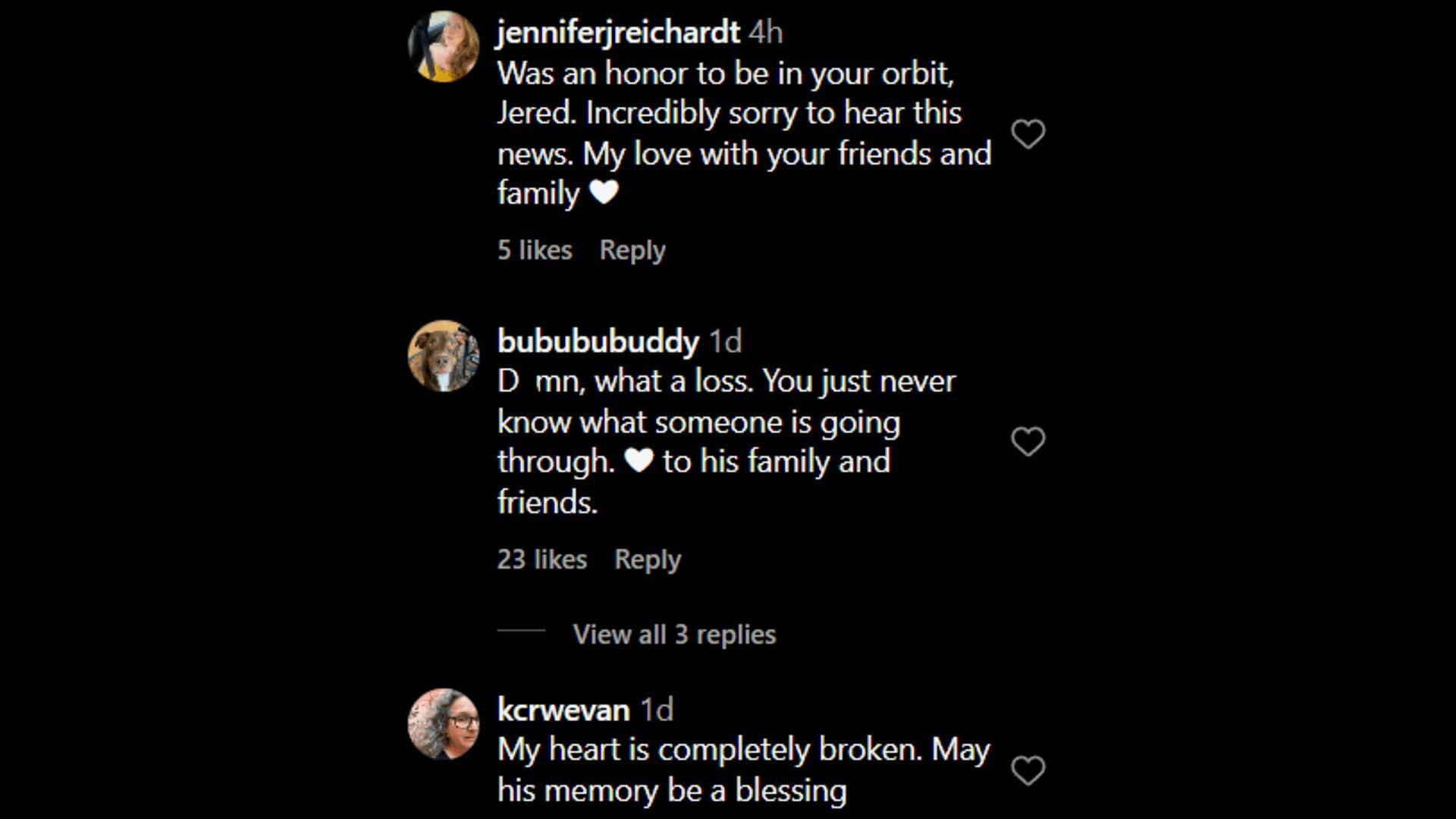 Instagrammers share condolences in the wake of the butcher&#039;s demise. (Image via Instagram/ jenniferjreichardt/ bubububuddy/ kcrwevan)