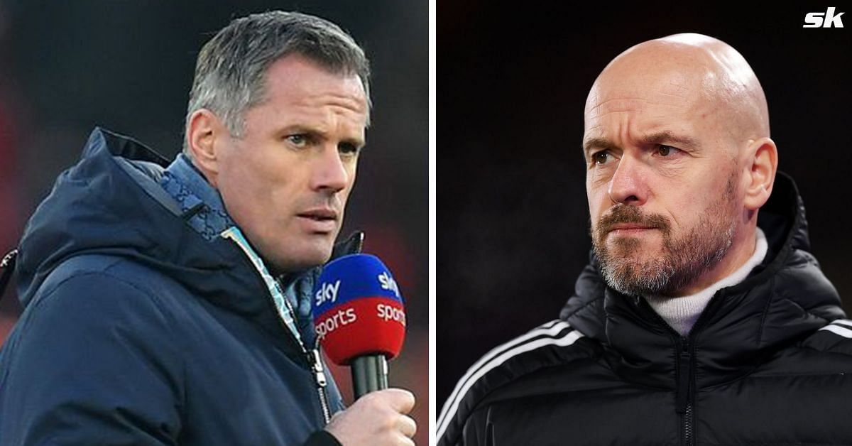 Jamie Carragher and Erik ten Hag 