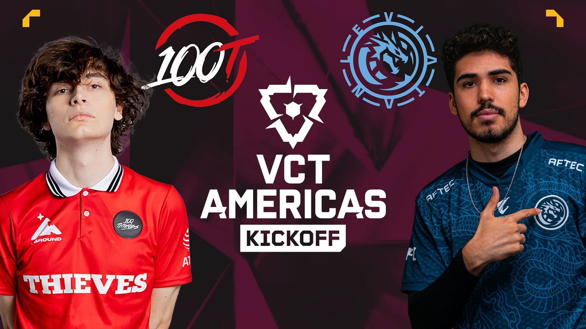 100 Thieves vs Leviat&aacute;n at VCT Americas Kickoff (Image via Riot Games, 100 Thieves and Leviat&aacute;n)