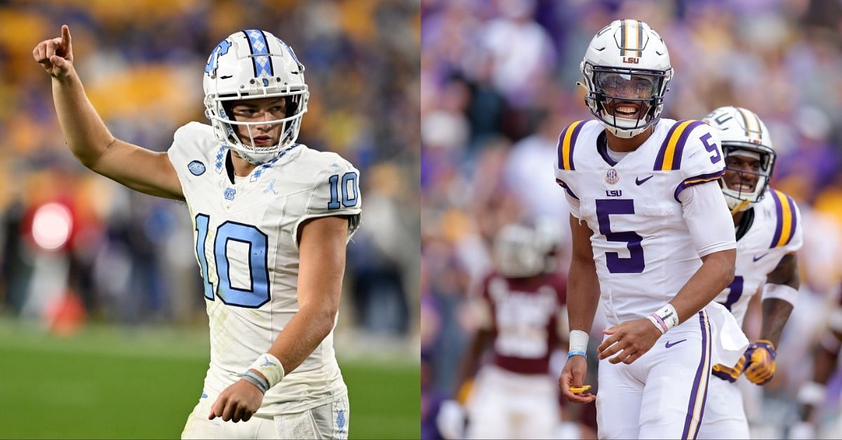 Drake Maye vs Jayden Daniels 2024 NFL Draft profile Stats comparison, landing spots and more