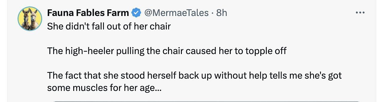 Social media users shower reactions as the Material Girl singer falls off her chair while performing in a show in Seattle. (Image via @CollinRugg/ X)
