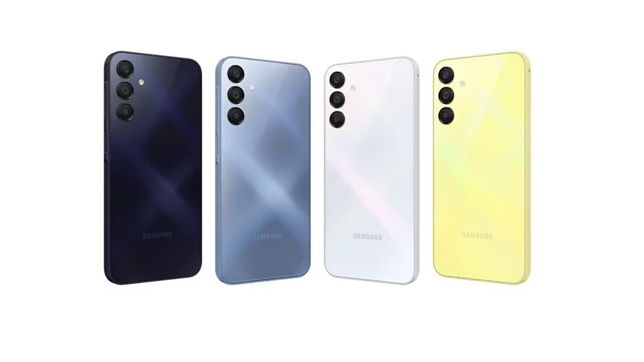 The Samsung Galaxy A15 in all of its color options (Image via Samsung)