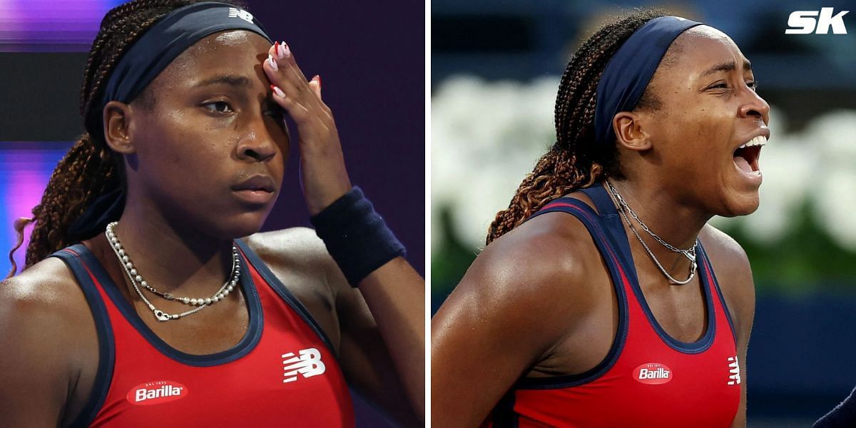 Coco Gauff argued with the chair umpire during her third round match at the 2024 Dubai Tennis Championships