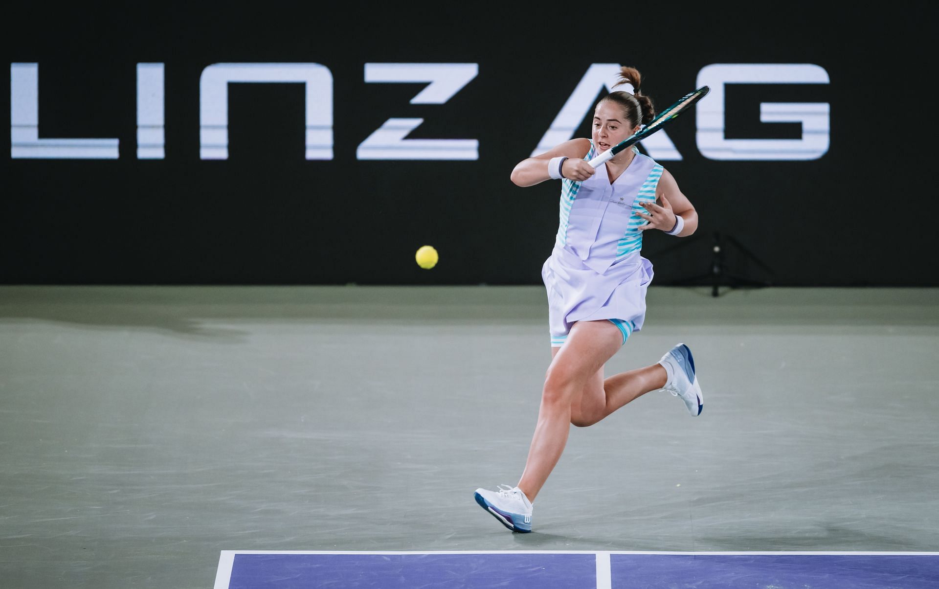 Jelena Ostapenko at the 2024 Linz Open.