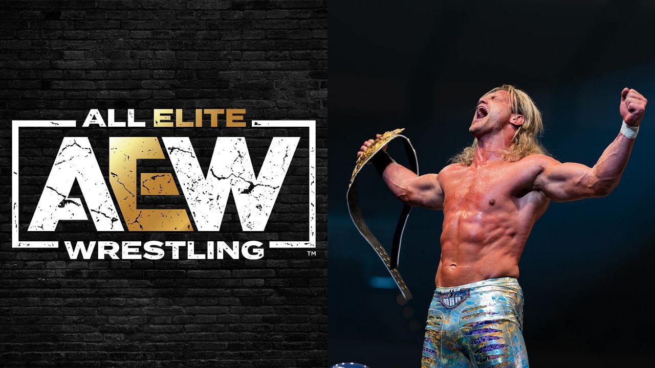 AEW logo (left) and Dolph Ziggler (right)