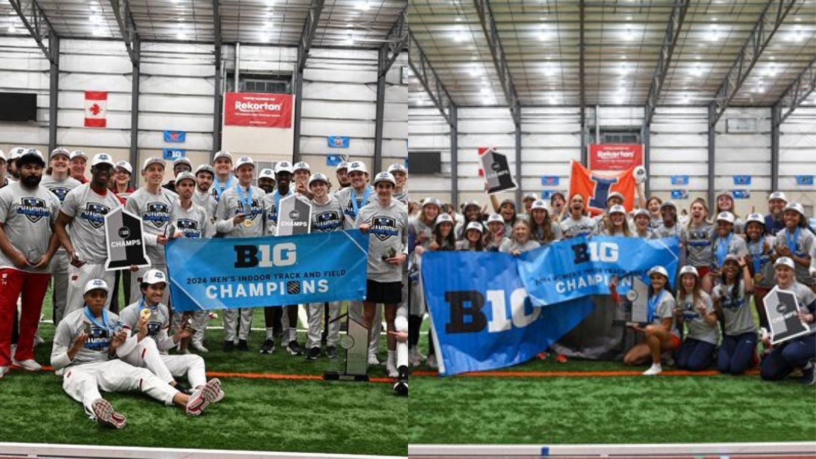 Wisconsin and Illinois were crowned Big Ten champions