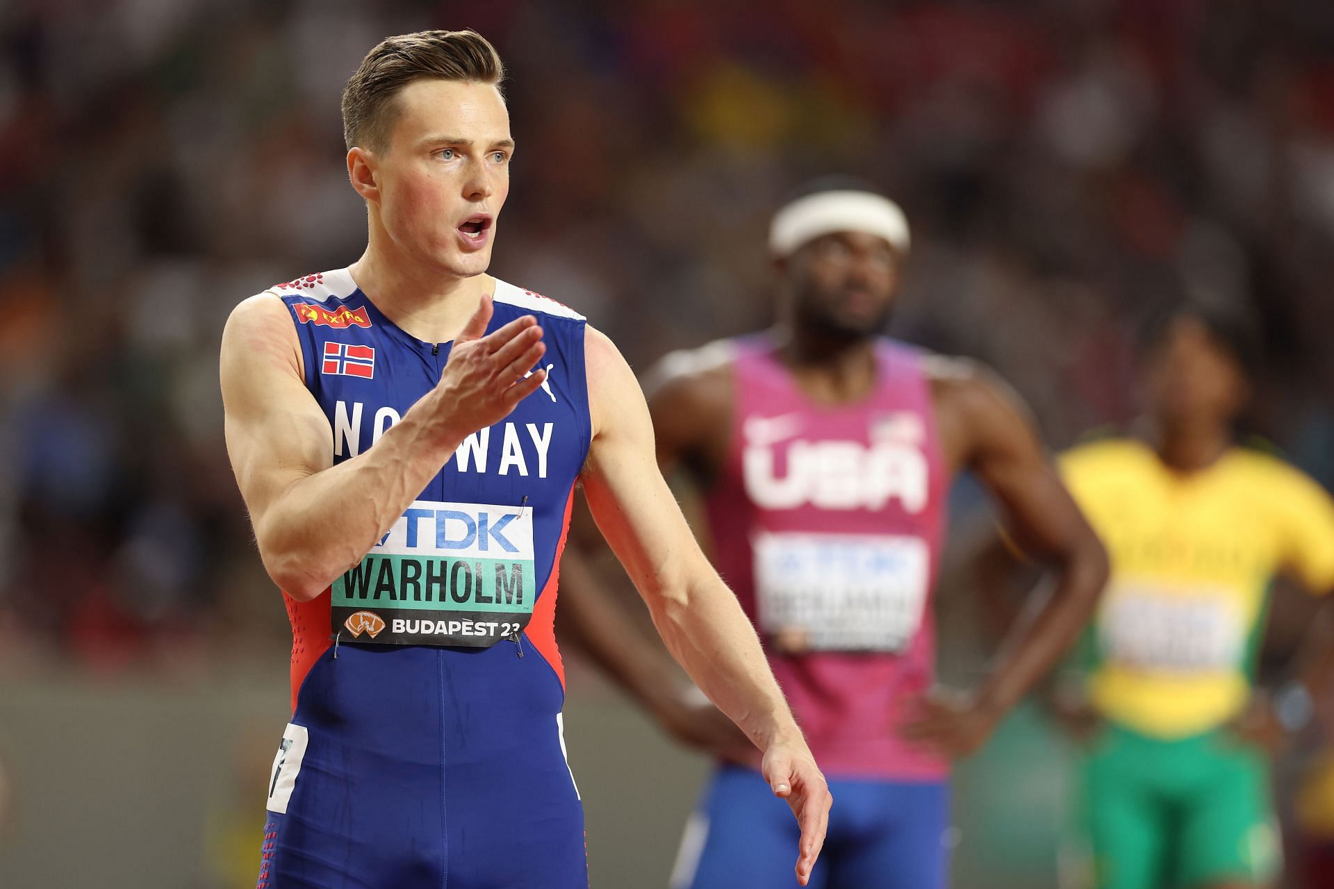 Karsten Warholm at Day 5 - World Athletics Championships Budapest 2023