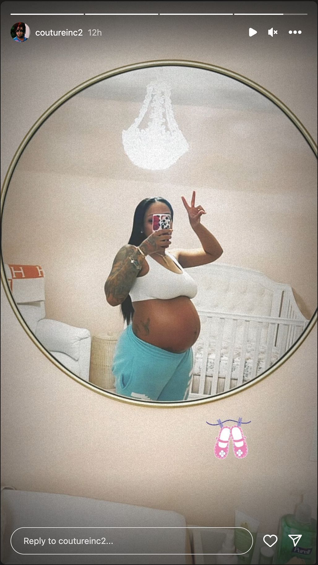 Jeanine Robel gave a glimpse of her baby bump(Image via Instagram @coutureinc2)