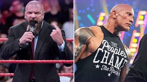 The Rock reacts to Triple H's message before WWE RAW
