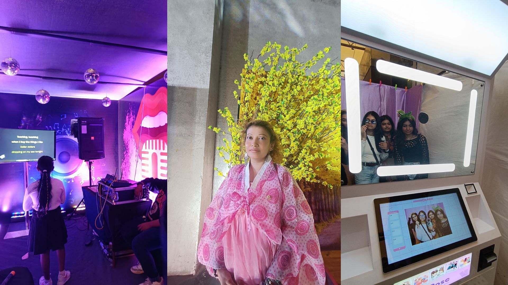 Karaoke session, Hanbok, and Photo booth at the K-Town Festival (Images via Sportskeeda)