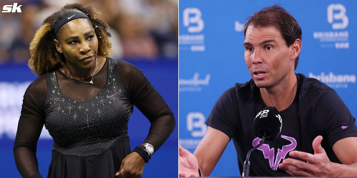 Serena Williams (L) and Rafael Nadal (R)