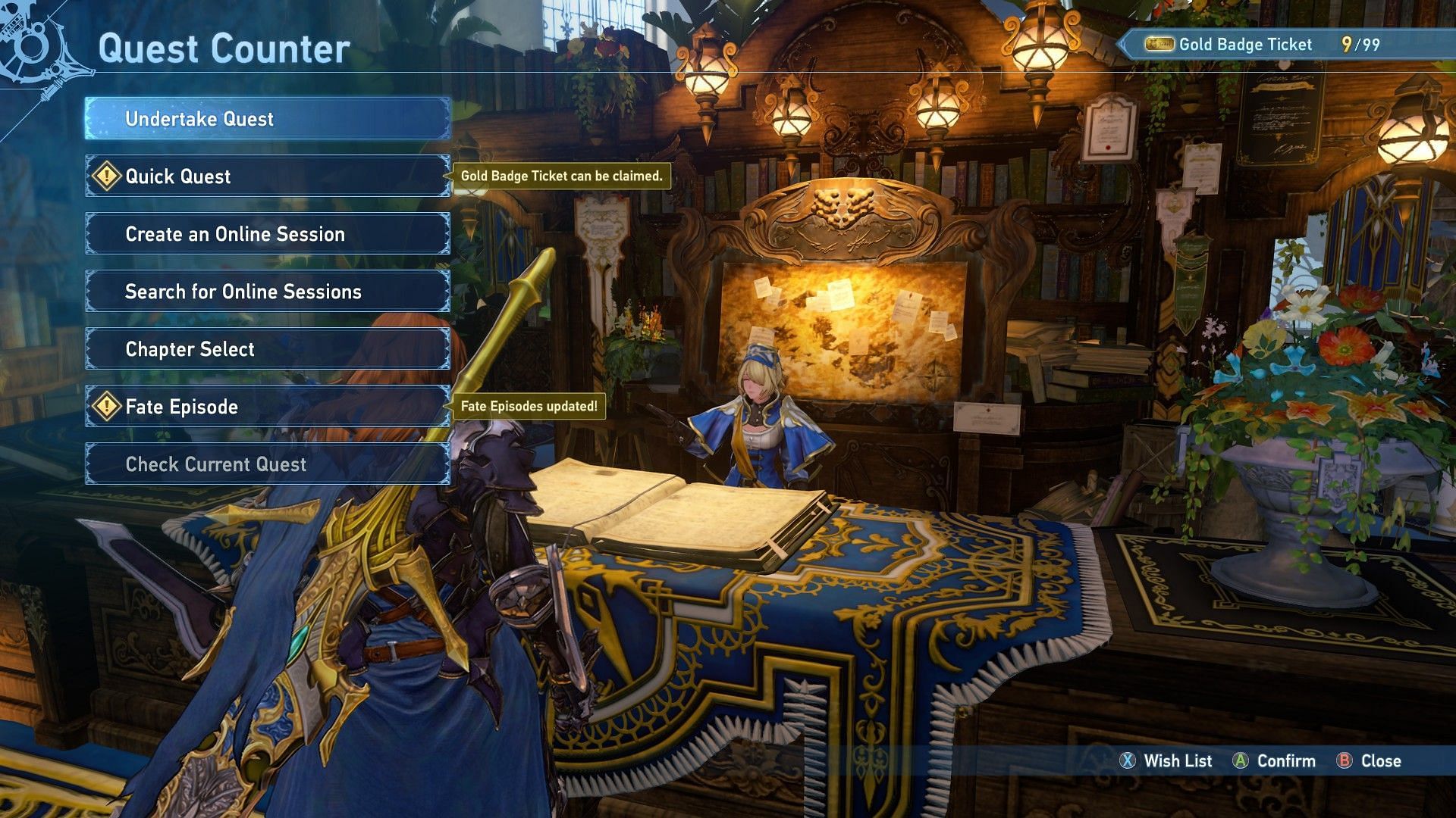 Using the quest counter for co-op in Granblue Fantasy Relink (Image via Cygames)