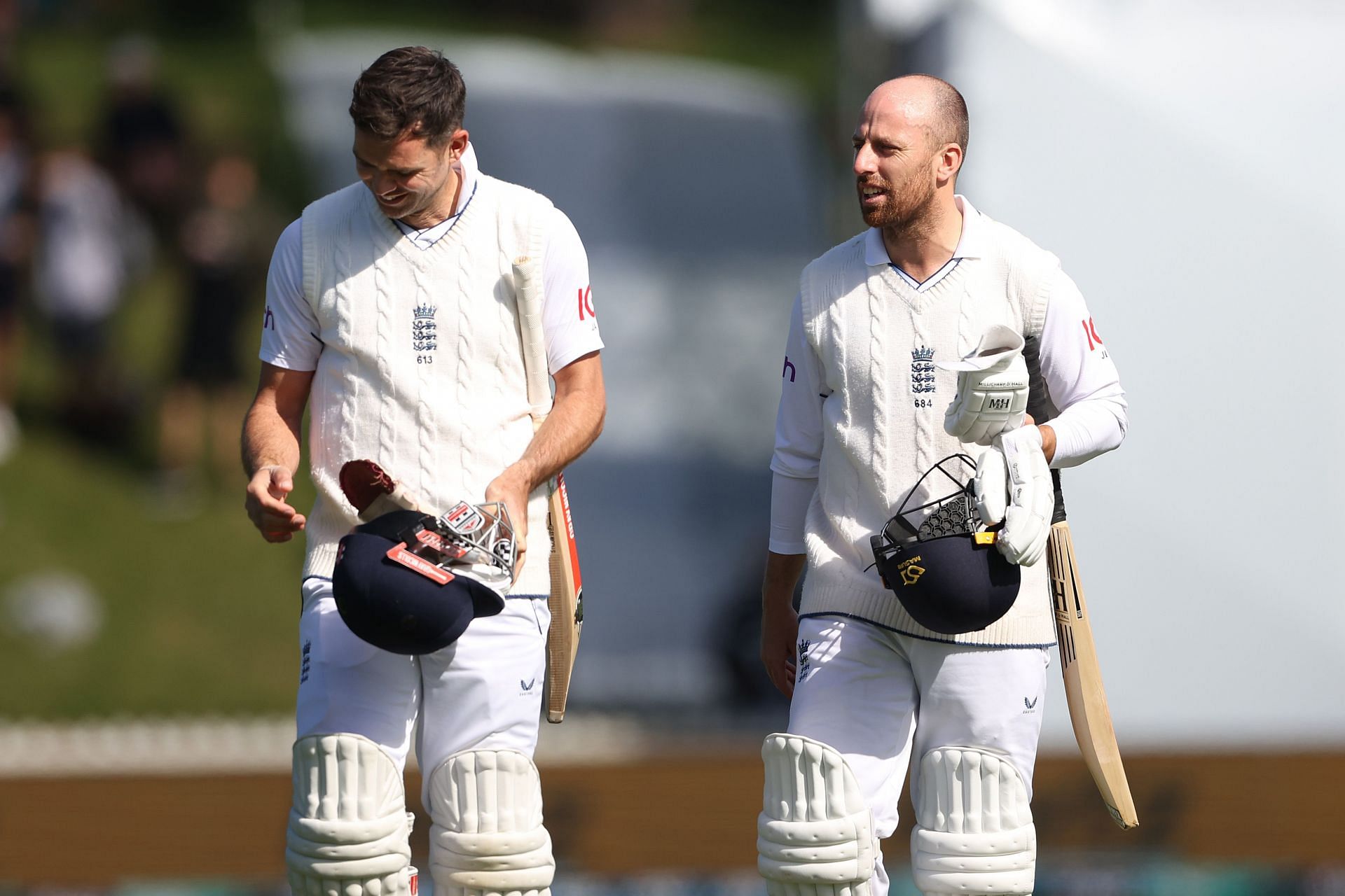 James Anderson (left) and Jack Leach (Pic: Getty Images)