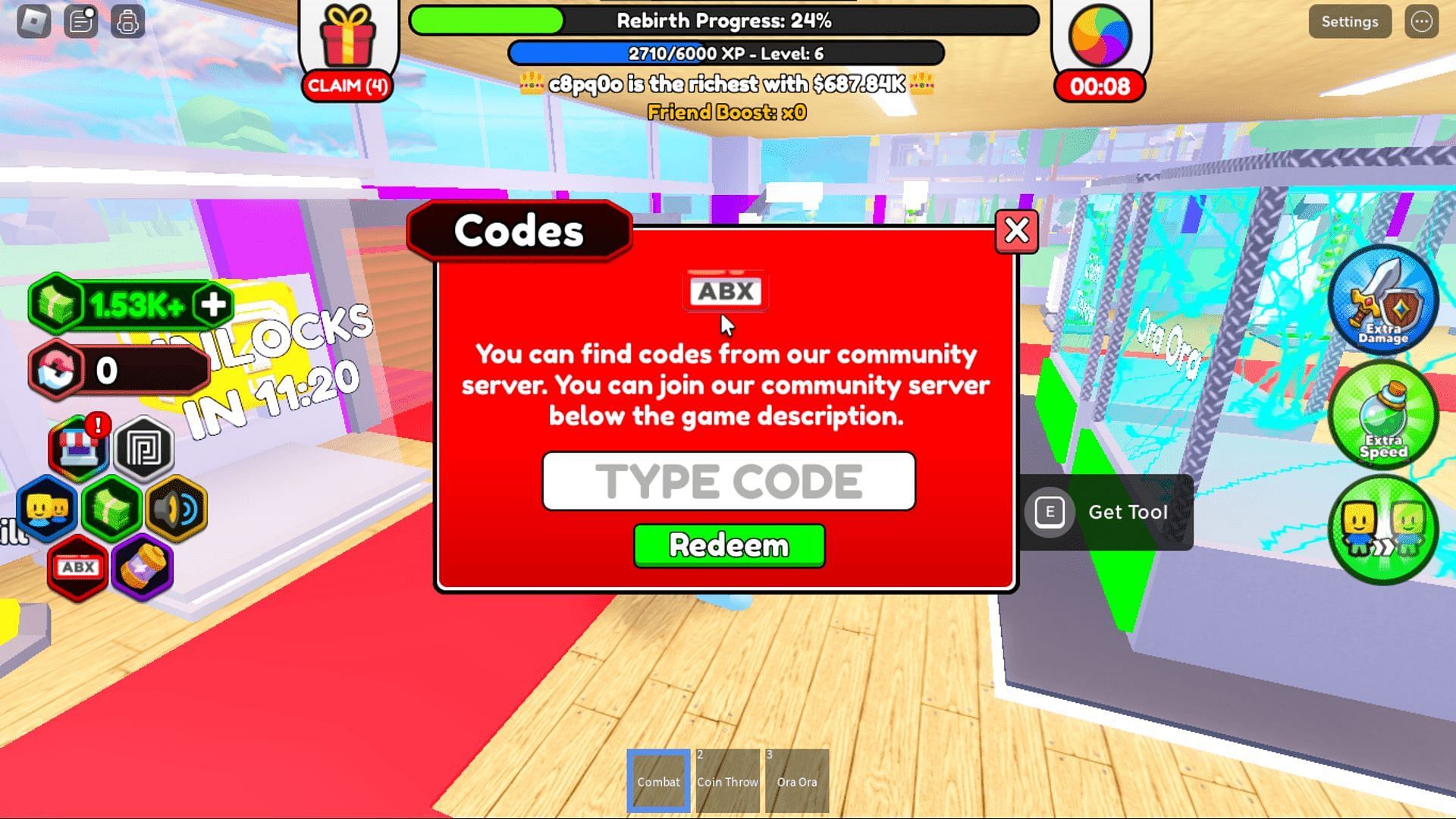 Here&#039;s how you can redeem codes in Anime Power Tycoon (Roblox || Sportskeeda)