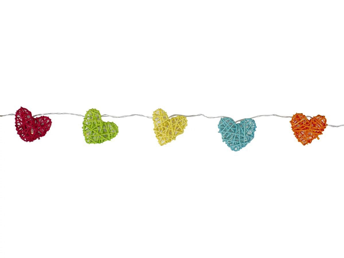 Heart Shaped string lights (Image via walmart.com)