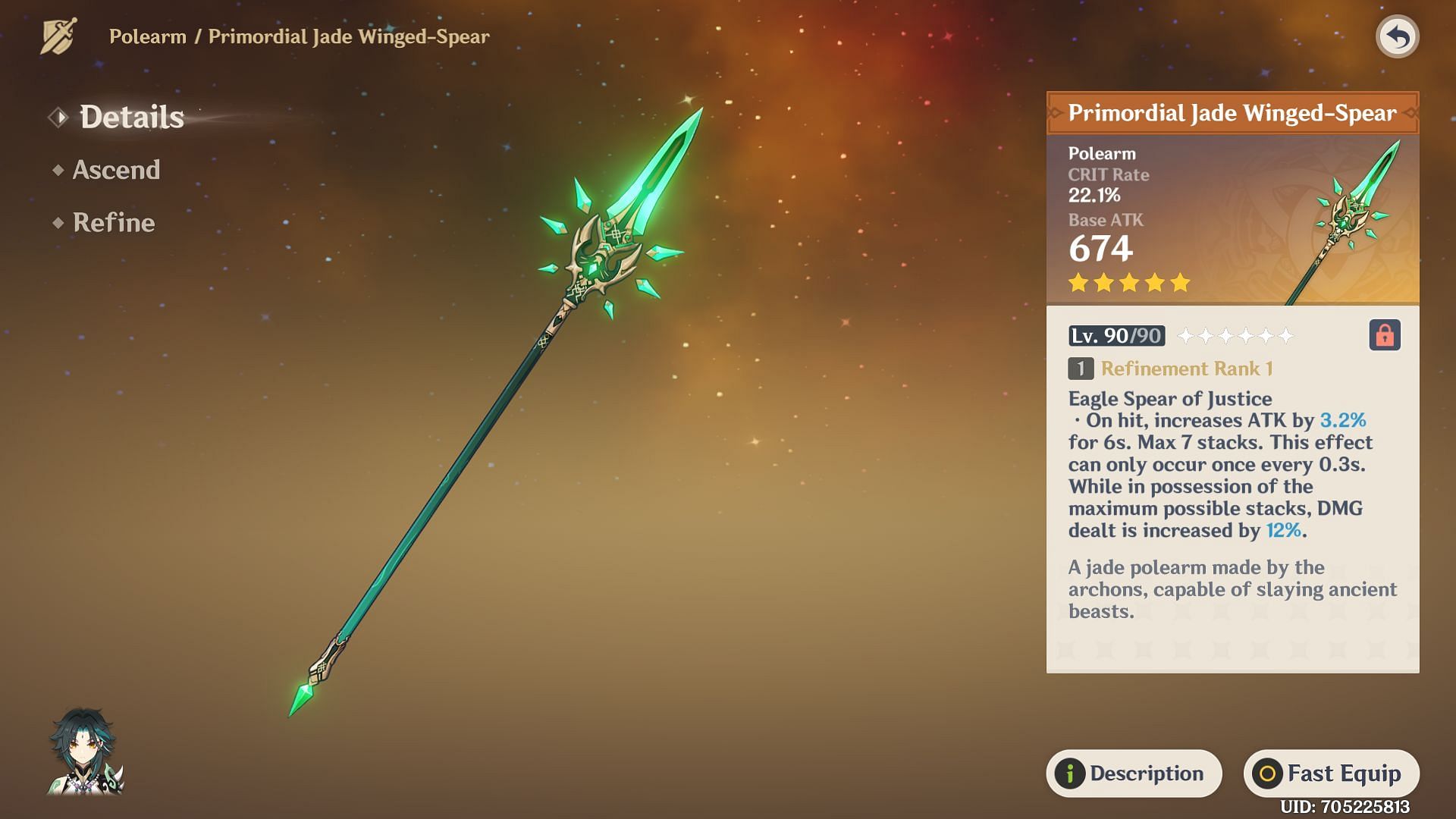 Primordial Jade Winged-Spear (Image via HoYoverse)