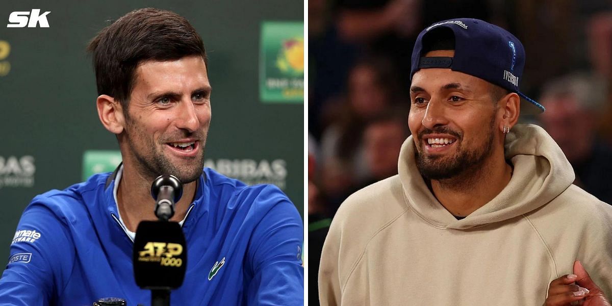 Nick Kyrgios tongue-in-cheek professed his love for Novak Djokovic recently