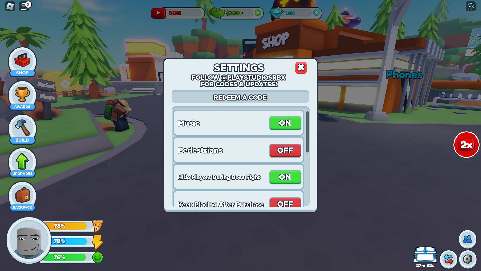 Active codes for RoTube Life (Image via Roblox)