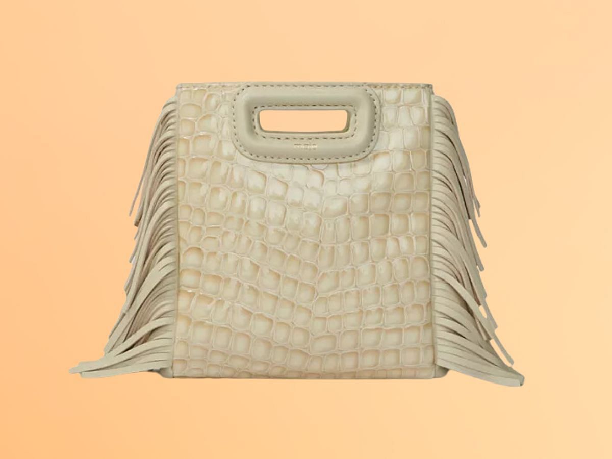 The Maje Croc leather crossbody bag (Image via Bloomingdales)