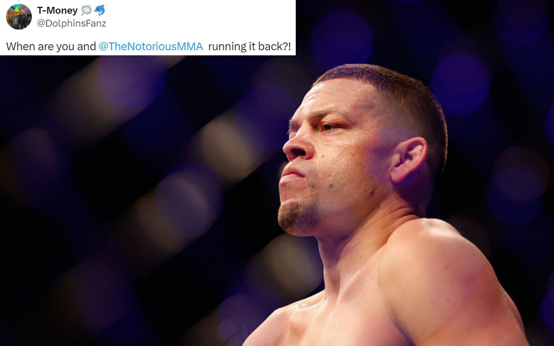 Nate Diaz eyeing UFC return [image via Getty Images]