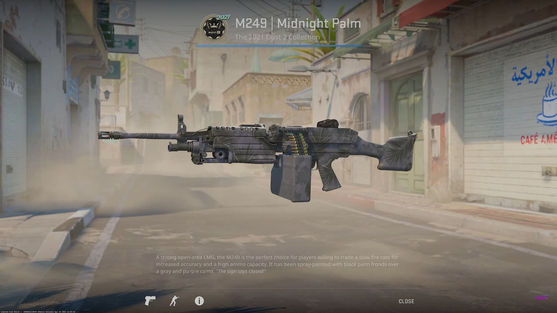 M249 Midnight Palm (Image via Valve || YouTube/covernant)