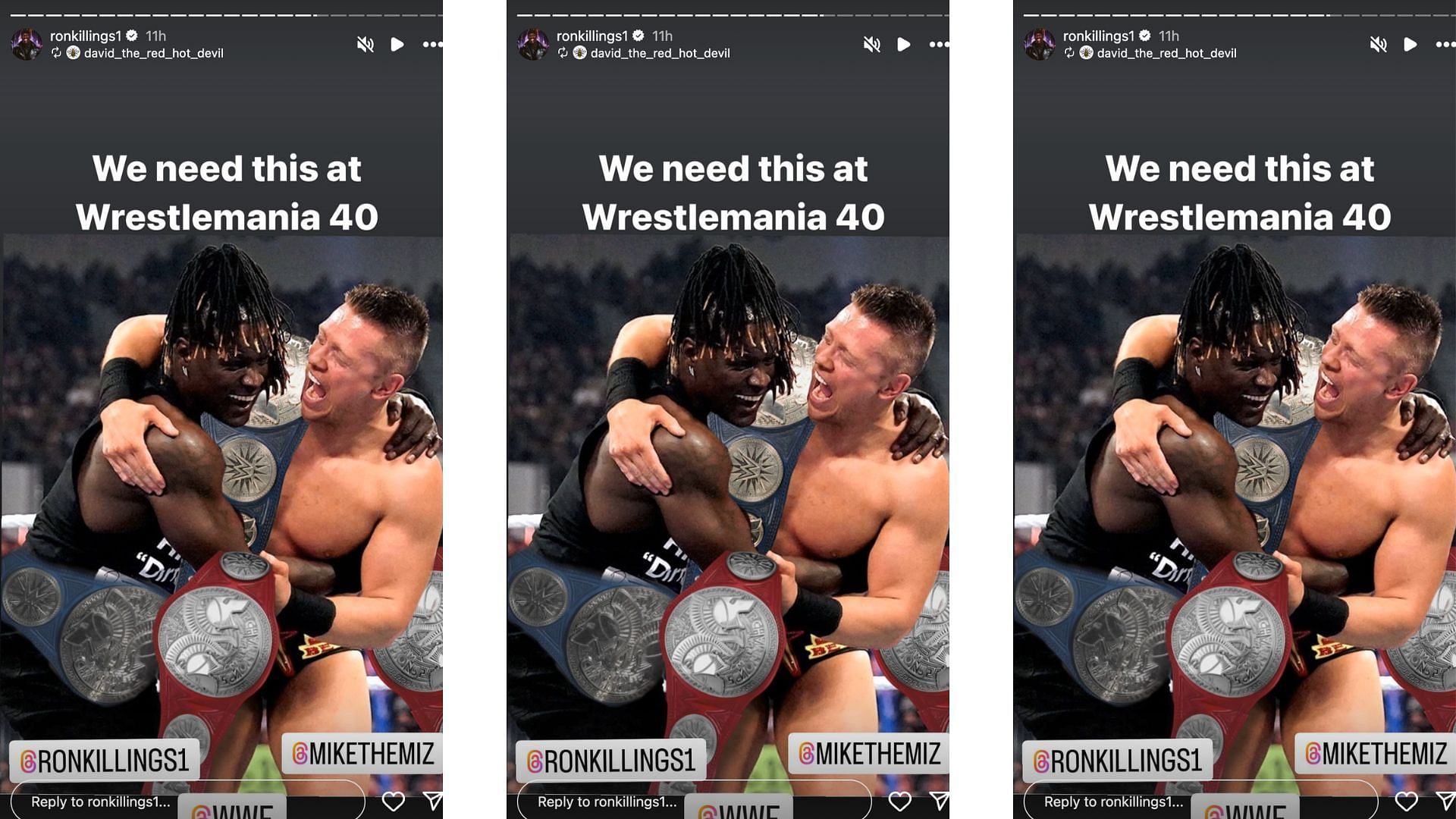 The veteran revealed his goal for WrestleMania on Instagram
