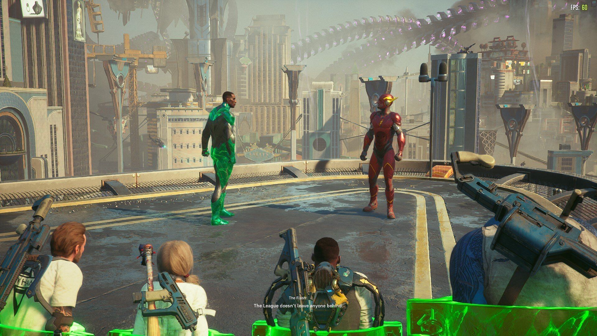 Green Lantern and the Flash (Image via Warner Bros. Games)