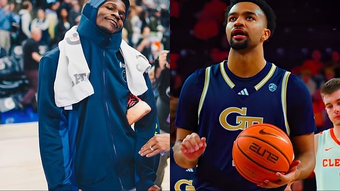 Anthony Edwards applauds Georgia Tech’s Kyle Sturdivant for rocking AE1s in 18-point outburst vs No. 3 UNC